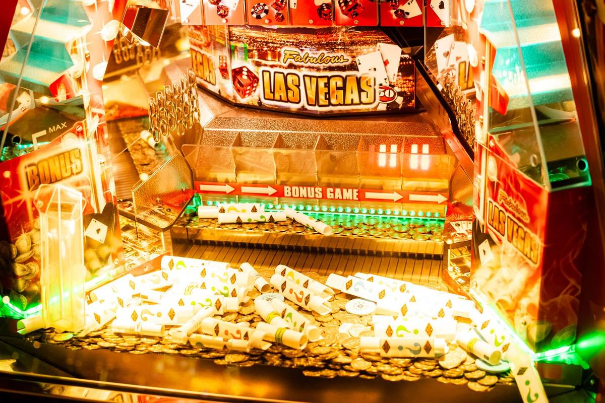 Nuansa lampu kasino dengan tema Las Vegas